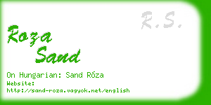 roza sand business card